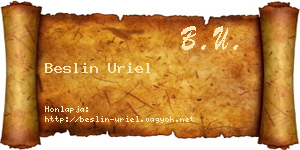 Beslin Uriel névjegykártya